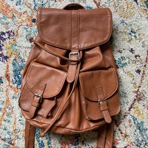 poshmark leather backpack